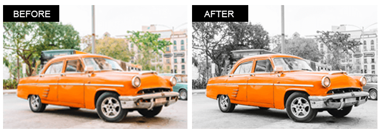 How to Make Photo B&W Except One Color Without Photoshop