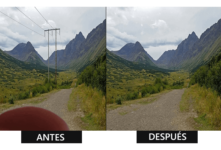 Cómo borrar cosas de las fotos - antes y después