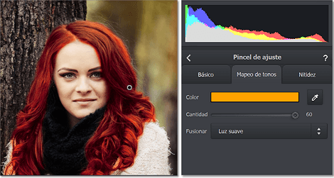 Cambia el color del pelo al rojo