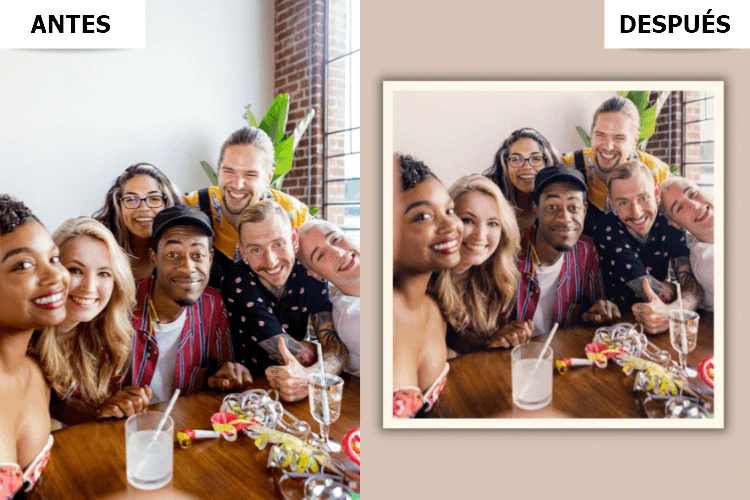 Cómo convertir fotos en Polaroid: antes y después