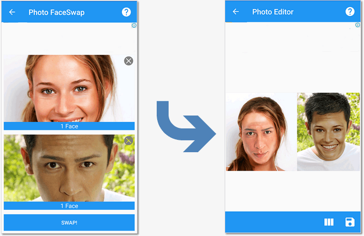 Cambia una cara por otra con la app Face Swap