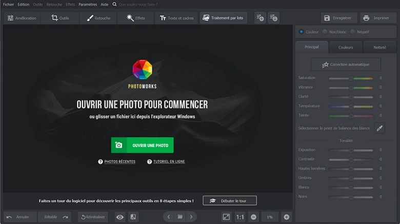 Lancez PhotoWorks pour ouvrir vos fichiers HEIC