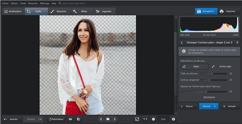 Corrigez les contours de l’objet pour un détourage photo naturel