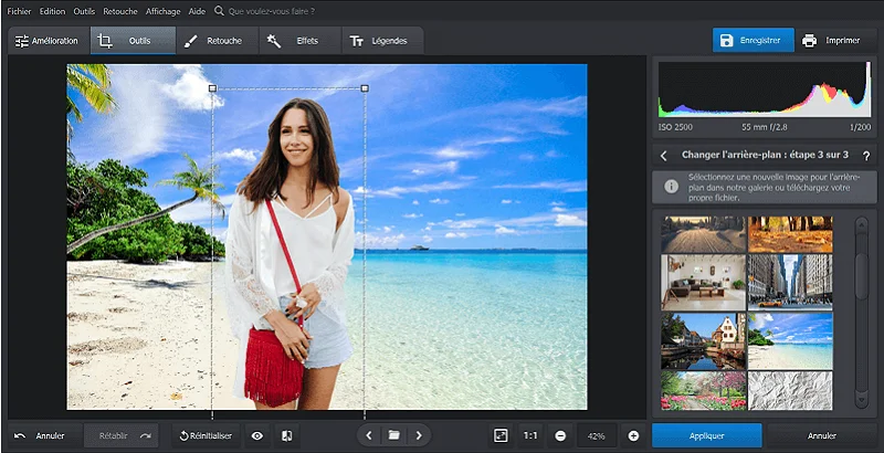 Remplacez l'arrière-plan de la photo