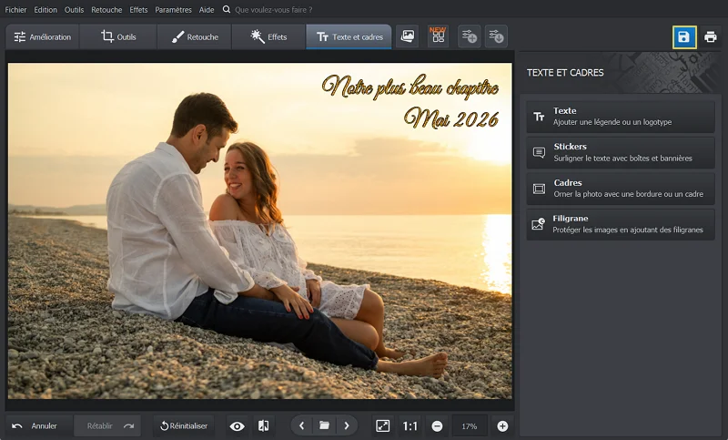 Sauvegardez la photo modifiée