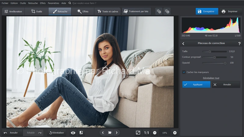 Peignez sur le filigrane