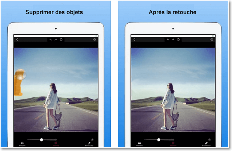 Retirez les objets non voulus sur vos photos avec une application mobile pour iOS.