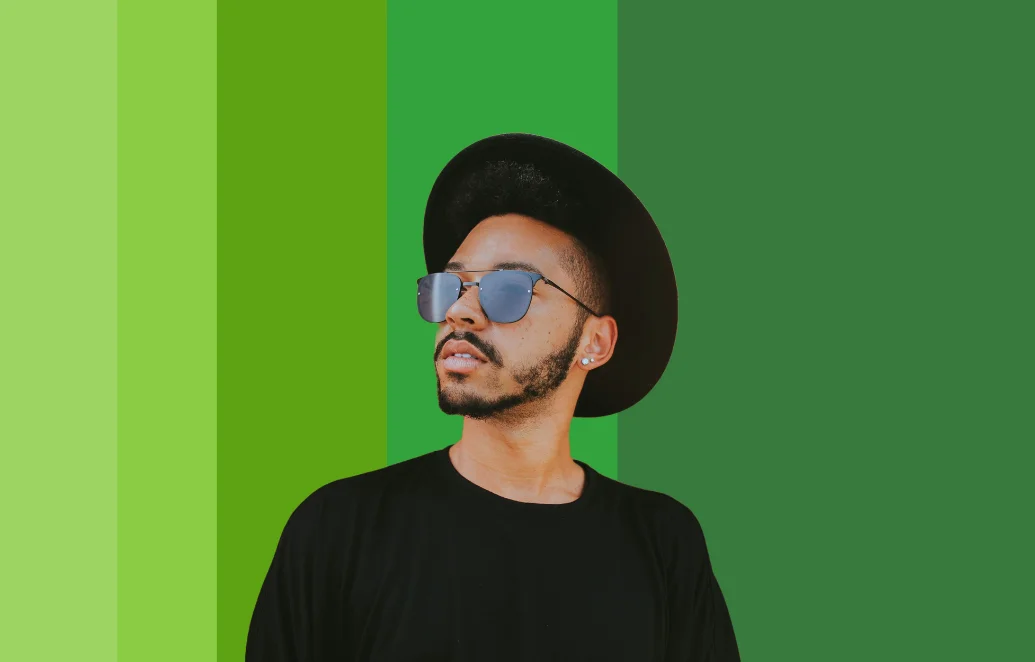 Changer un fond vert d'une photo en ligne : choisisr la nuance