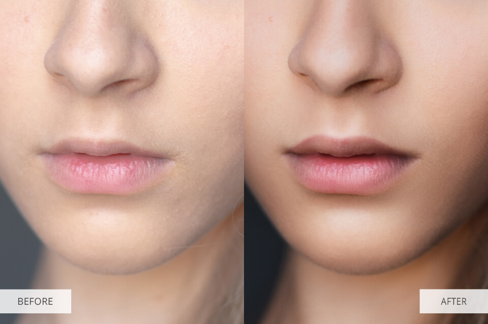 Beauty natural skin retouching