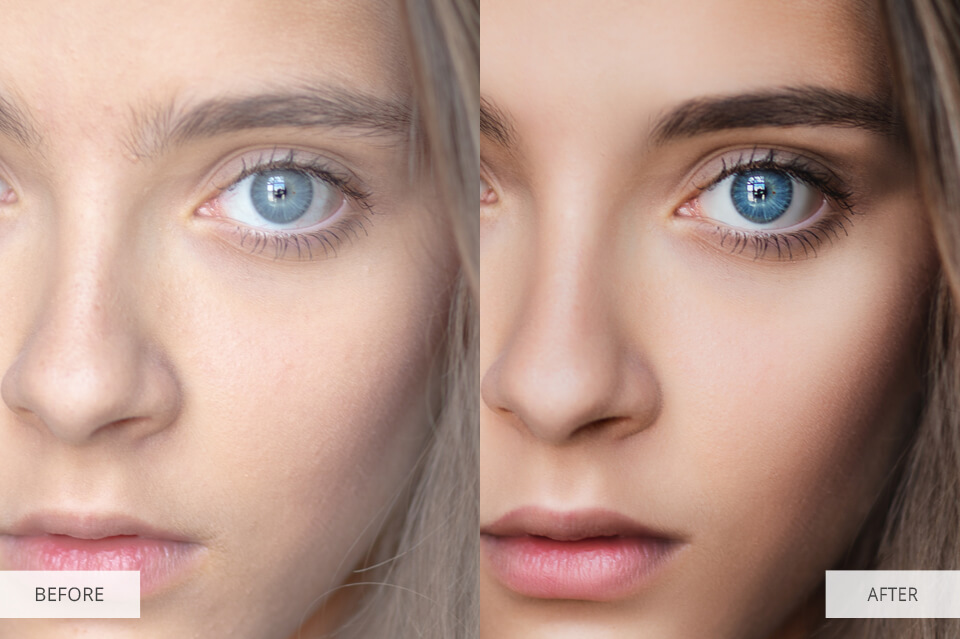 Beauty makeup retouching