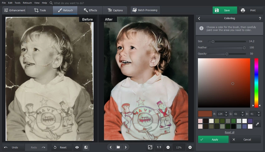 From black and white to full of color