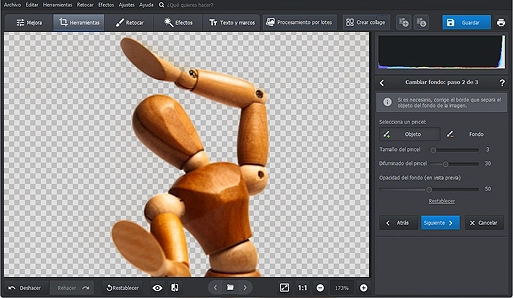 Eliminar el fondo de la foto