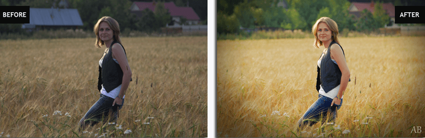 Photo before and after