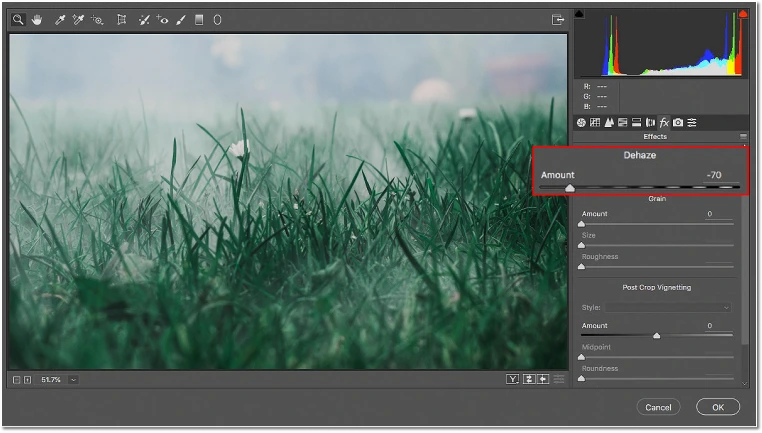 Removing fog in Adobe Photoshop