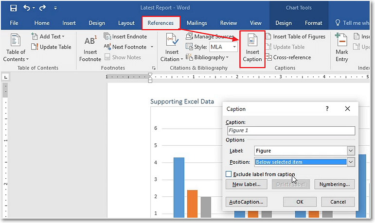 Bijschriften toevoegen in MS Word