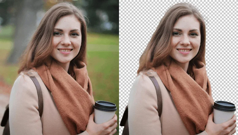 See an example of how to remove the white background from an image