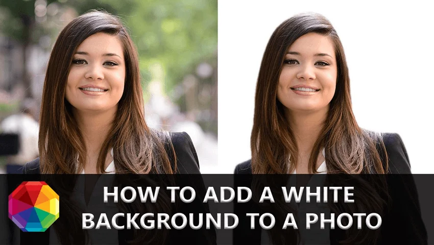 Put a white background on a photo with PhotoWorks