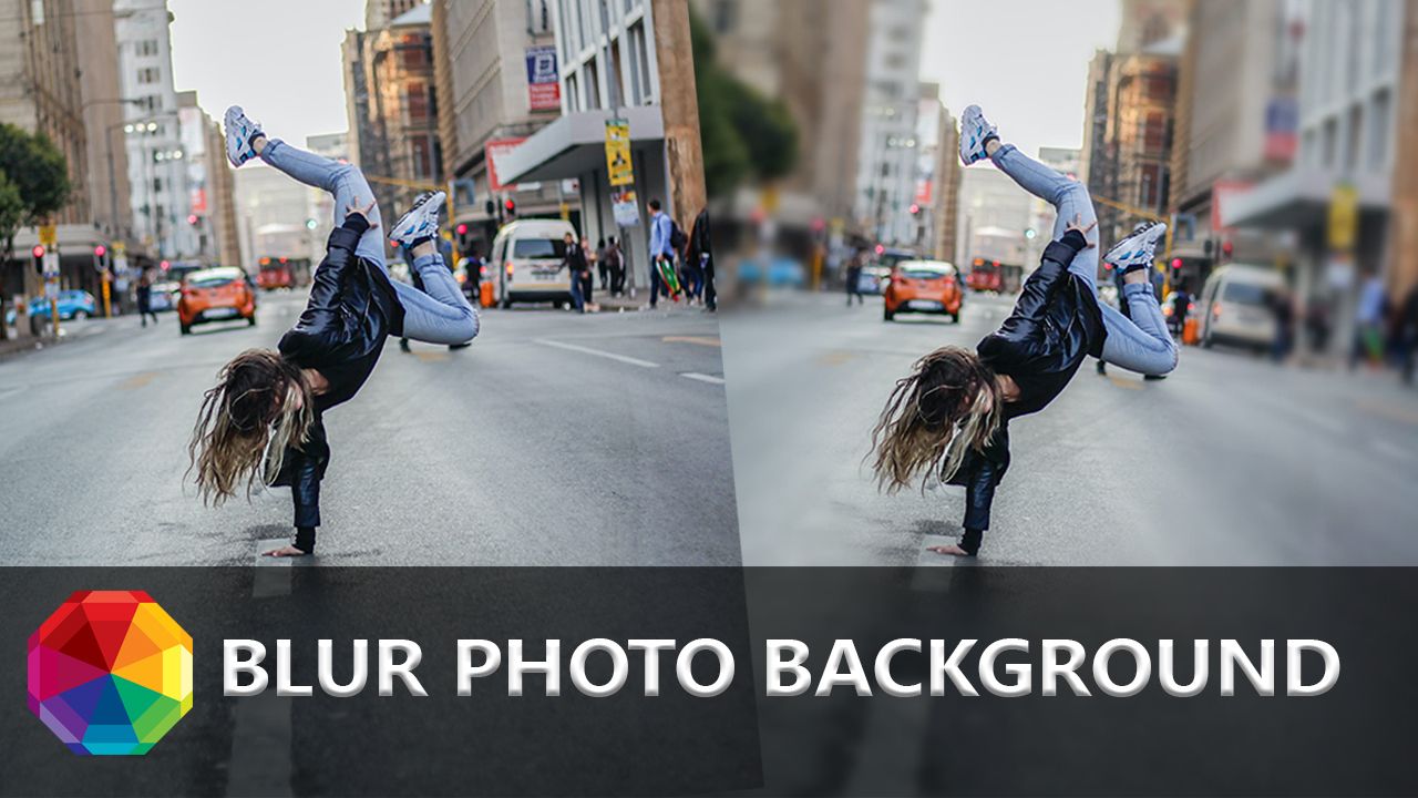 Blur the photo background with PhotoWorks