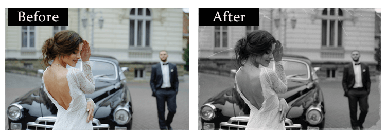 How to make your photo look old: before-after