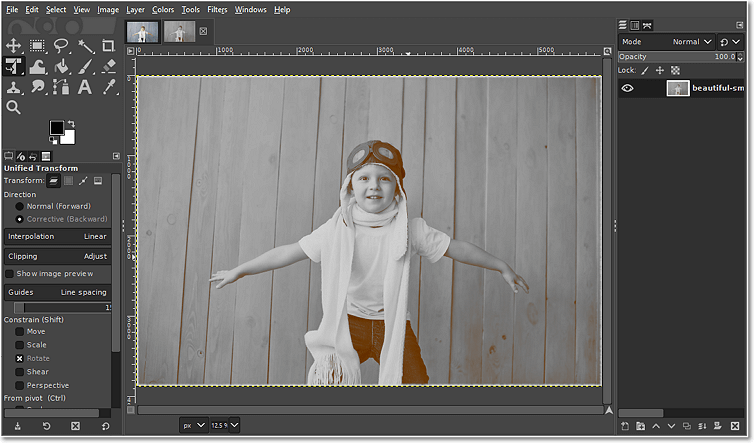 Make your photo look old with GIMP
