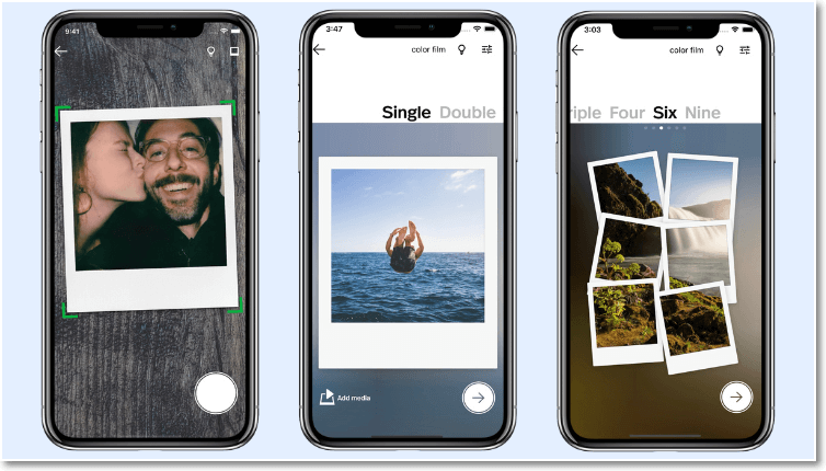 turn iphone pictures into polaroids