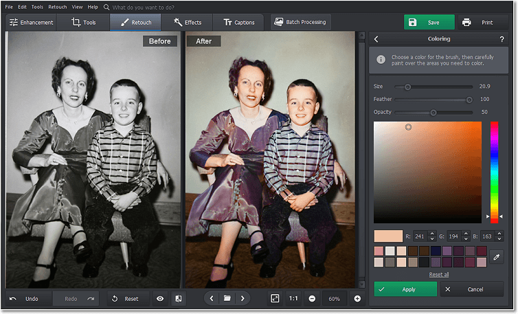 Restore your old photos with PhotoGlory