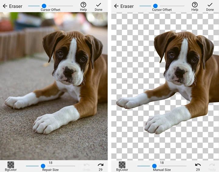 Usuwanie tła za pomocą narzędzia Background Eraser