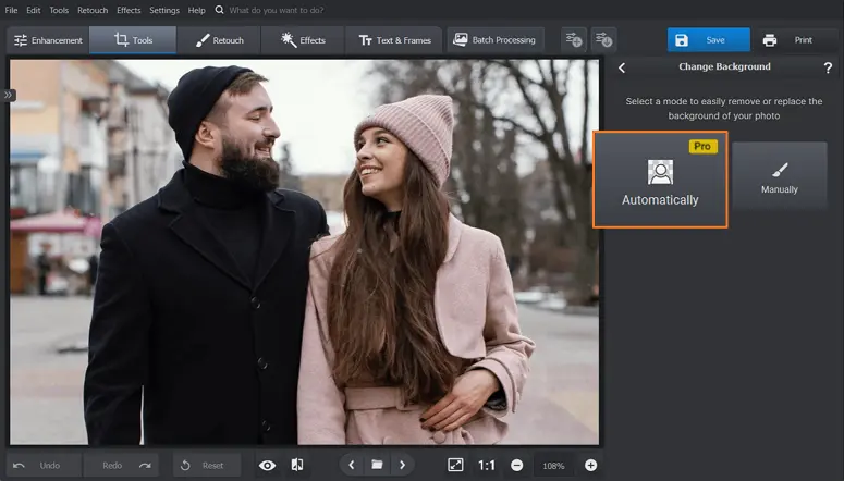 How to make background white with AI