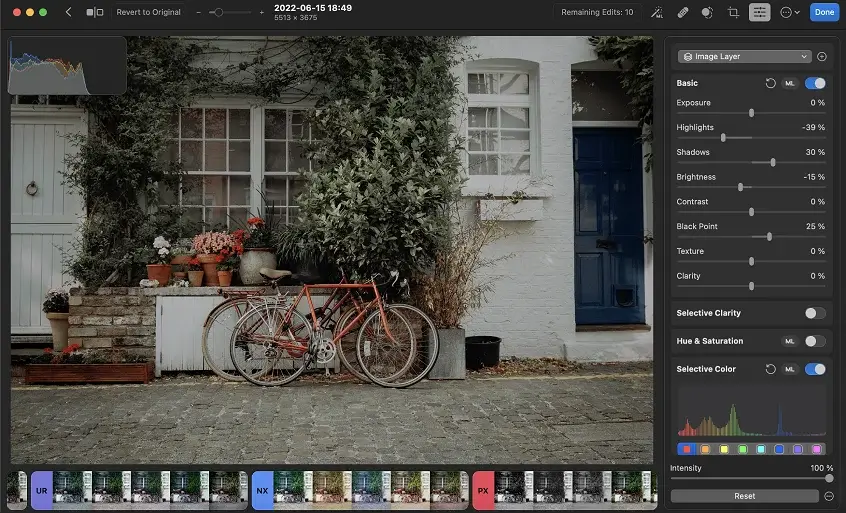 Tweak every aspect of a photo on a MacBook Air with Photomator