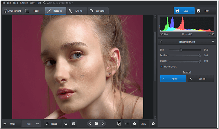 Retouch with the Healing Brush