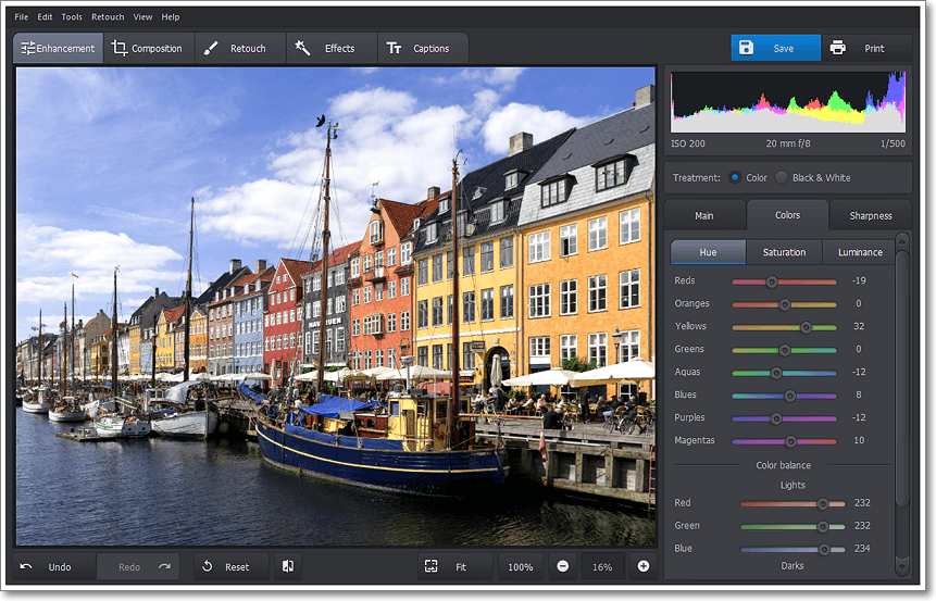 Intelligent photo editing software