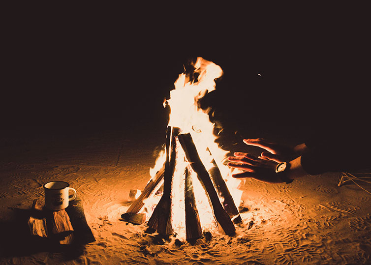 Take a photo of bonfire