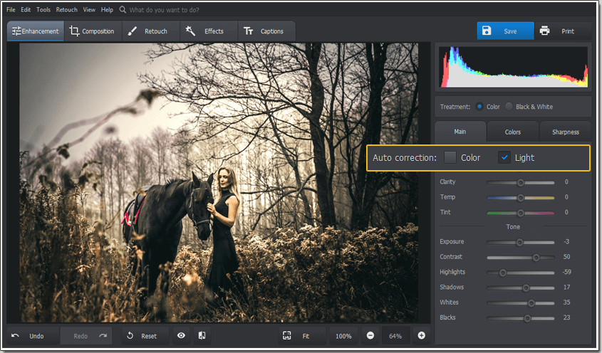 easy photo color correction software free