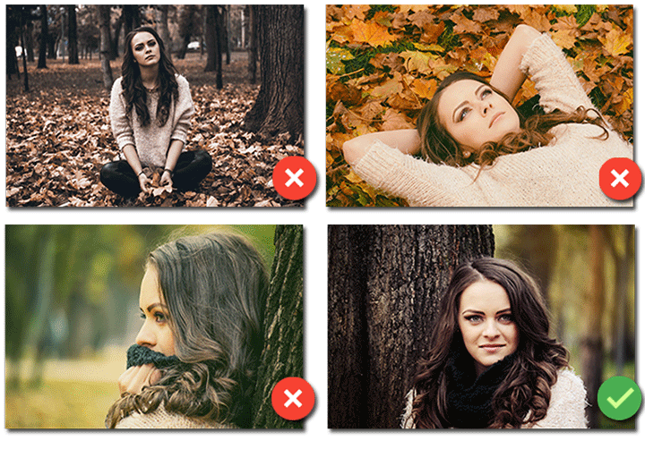 Choose a photo for hair recoloring