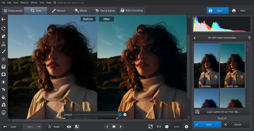Try color correction with 3D LUTs