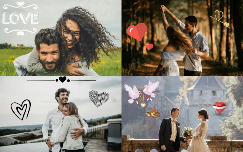 Romantic stickers