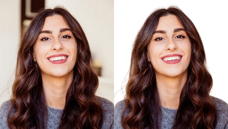 See an example of how to change a photo background to white.