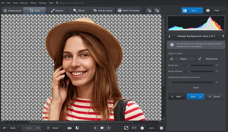 Correct the object's edges