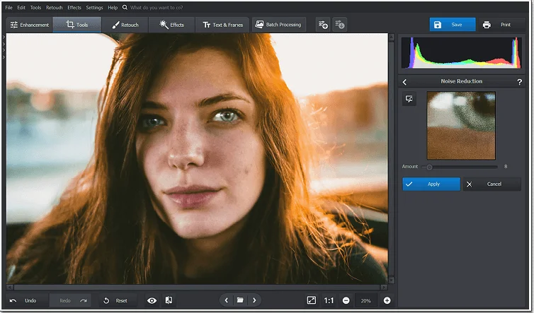 The Face Unblur tool