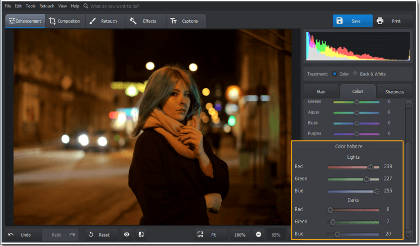 easy photo color correction software free