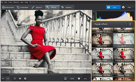 Apply stylish effects to your portrait