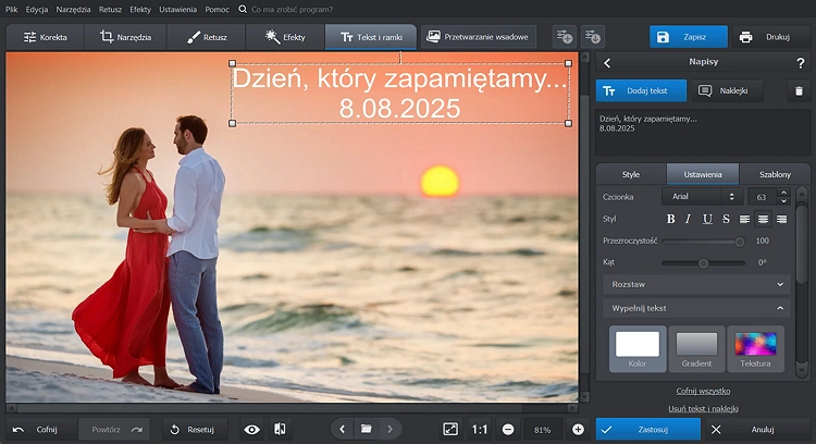 Dodaj tekst do zdjęcia