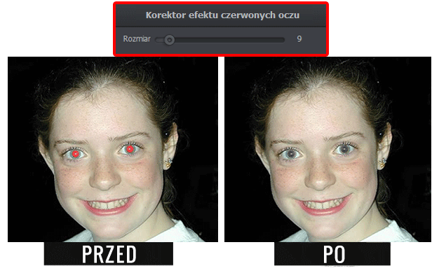 Usuń efekt czerwonych oczu ze zdjęcia: przed/po